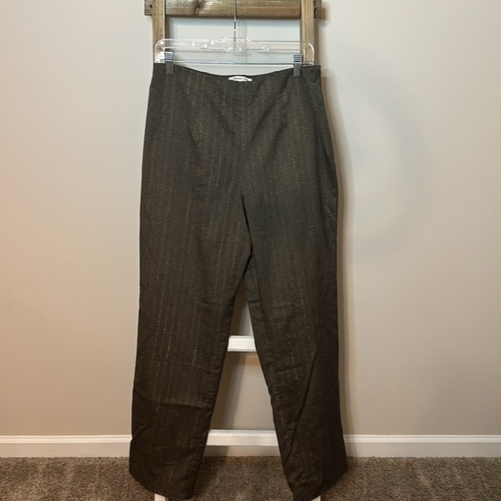 Coldwater Creek Classic Fit Fully Lined Dress Pants Size 10 Brown and Metallic